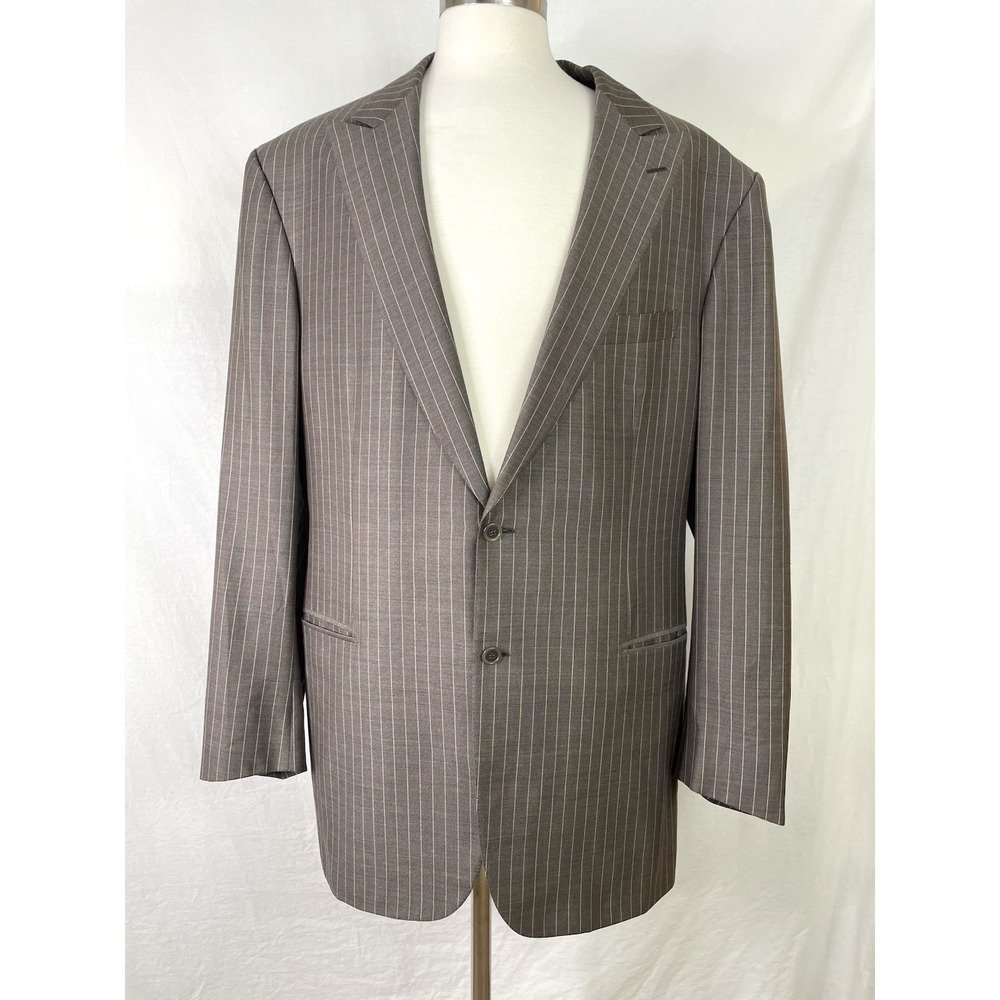 Brioni Neiman Marcus Brown Torlonia Cashmere Wool Suit Jacket Italy 50L US 40L